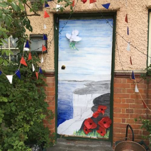 Emily's decorated door